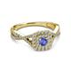 3 - Maisie Prima Tanzanite and Diamond Halo Engagement Ring 