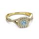 3 - Maisie Prima Aquamarine and Diamond Halo Engagement Ring 
