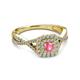 3 - Maisie Prima Pink Tourmaline and Diamond Halo Engagement Ring 