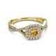 3 - Maisie Prima Citrine and Diamond Halo Engagement Ring 