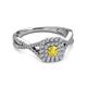 3 - Maisie Prima Yellow Sapphire and Diamond Halo Engagement Ring 