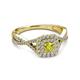 3 - Maisie Prima Yellow and White Diamond Halo Engagement Ring 