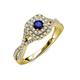 4 - Maisie Prima Blue Sapphire and Diamond Halo Engagement Ring 