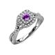 4 - Maisie Prima Amethyst and Diamond Halo Engagement Ring 