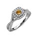 4 - Maisie Prima Citrine and Diamond Halo Engagement Ring 