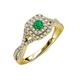 4 - Maisie Prima Emerald and Diamond Halo Engagement Ring 