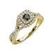 4 - Maisie Prima Black and White Diamond Halo Engagement Ring 