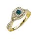 4 - Maisie Prima Blue and White Diamond Halo Engagement Ring 