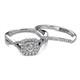 4 - Maisie Prima Diamond Halo Bridal Set Ring 