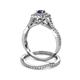 5 - Maisie Prima Blue Sapphire and Diamond Halo Bridal Set Ring 