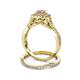 5 - Maisie Prima Pink Sapphire and Diamond Halo Bridal Set Ring 
