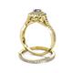 5 - Maisie Prima Tanzanite and Diamond Halo Bridal Set Ring 