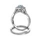 5 - Maisie Prima Aquamarine and Diamond Halo Bridal Set Ring 