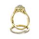 5 - Maisie Prima Aquamarine and Diamond Halo Bridal Set Ring 