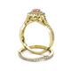 5 - Maisie Prima Pink Tourmaline and Diamond Halo Bridal Set Ring 