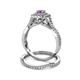 5 - Maisie Prima Amethyst and Diamond Halo Bridal Set Ring 