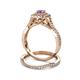 5 - Maisie Prima Amethyst and Diamond Halo Bridal Set Ring 