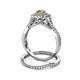 5 - Maisie Prima Citrine and Diamond Halo Bridal Set Ring 