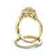 5 - Maisie Prima Peridot and Diamond Halo Bridal Set Ring 