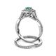 5 - Maisie Prima Emerald and Diamond Halo Bridal Set Ring 