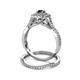 5 - Maisie Prima Black and White Diamond Halo Bridal Set Ring 