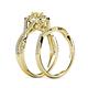 6 - Maisie Prima Yellow Sapphire and Diamond Halo Bridal Set Ring 
