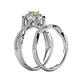 6 - Maisie Prima Yellow and White Diamond Halo Bridal Set Ring 