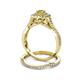 5 - Maisie Prima Yellow and White Diamond Halo Bridal Set Ring 