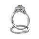 5 - Maisie Prima Diamond and Lab Created Alexandrite Halo Bridal Set Ring 