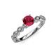 4 - Amaira Ruby and Diamond Engagement Ring 