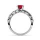 6 - Amaira Ruby and Diamond Engagement Ring 