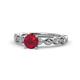 3 - Amaira Ruby and Diamond Engagement Ring 