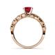 6 - Amaira Ruby and Diamond Engagement Ring 