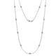 1 - Asta (11 Stn/2.7mm) Lab Grown Diamond on Cable Necklace 