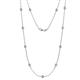 1 - Asta (11 Stn/4mm) Lab Grown Diamond on Cable Necklace 