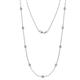 Adia (9 Stn/3.4mm) Lab Grown Diamond on Cable Necklace 