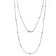 1 - Lien (13 Stn/1.9mm) Lab Grown Diamond on Cable Necklace 