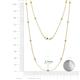 2 - Lien (13 Stn/2.3mm) Lab Grown Diamond on Cable Necklace 