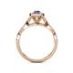 6 - Susan Prima Tanzanite and Diamond Halo Engagement Ring 