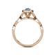 6 - Susan Prima Blue Topaz and Diamond Halo Engagement Ring 