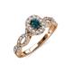 5 - Susan Prima London Blue Topaz and Diamond Halo Engagement Ring 