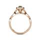6 - Susan Prima Diamond and Lab Created Alexandrite Halo Engagement Ring 