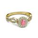 4 - Susan Prima Pink Tourmaline and Diamond Halo Engagement Ring 