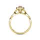 6 - Susan Prima Pink Tourmaline and Diamond Halo Engagement Ring 