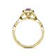6 - Susan Prima Amethyst and Diamond Halo Engagement Ring 