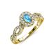 5 - Susan Prima Blue Topaz and Diamond Halo Engagement Ring 
