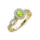 5 - Susan Prima Peridot and Diamond Halo Engagement Ring 