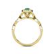 6 - Susan Prima Emerald and Diamond Halo Engagement Ring 