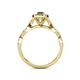 6 - Susan Prima Diamond and Lab Created Alexandrite Halo Engagement Ring 
