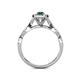 6 - Susan Prima London Blue Topaz and Diamond Halo Engagement Ring 